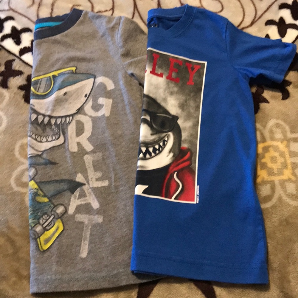 Medium boys shark shirts